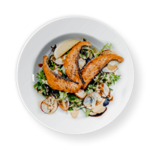 Grilled Salmon Fillet with Salad